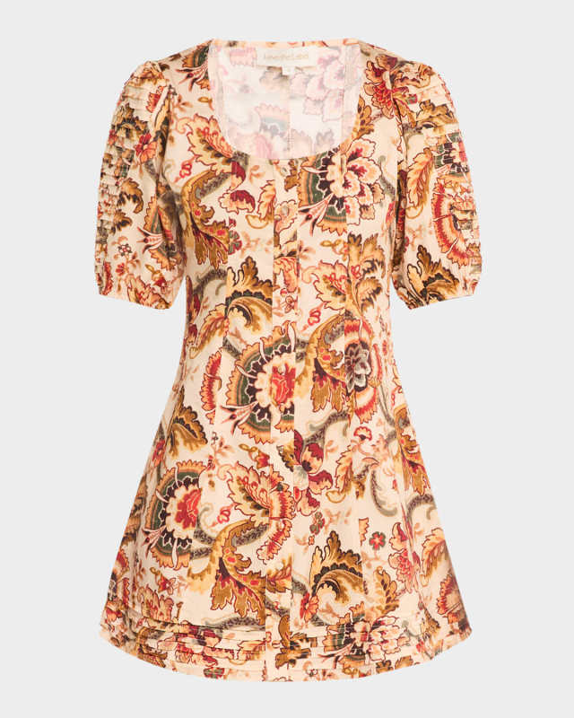 Lainy Flower-Printed Mini Dress